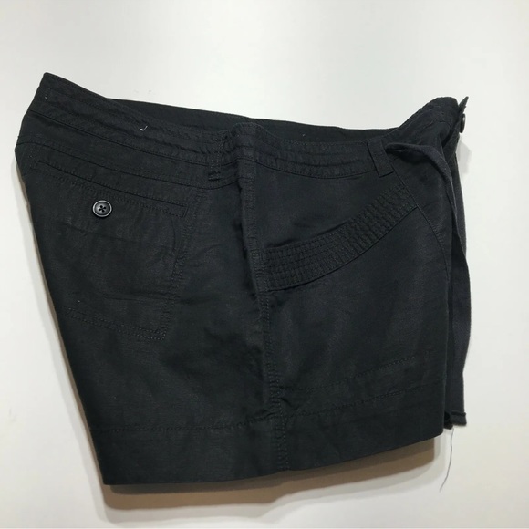 OLD NAVY Black Linen Safari Shorts w Drawstring Waist - Size 8 - Picture 9 of 11